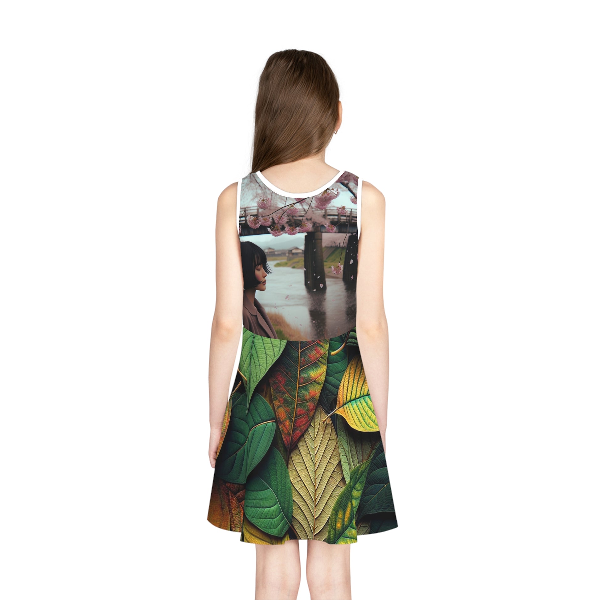 Bohemian Girls' Sundress, Nature Inspired Dress for Summer, Floral Play Dress, Birthday Gift, Eco-Friendly Fashion, Everyday Wear